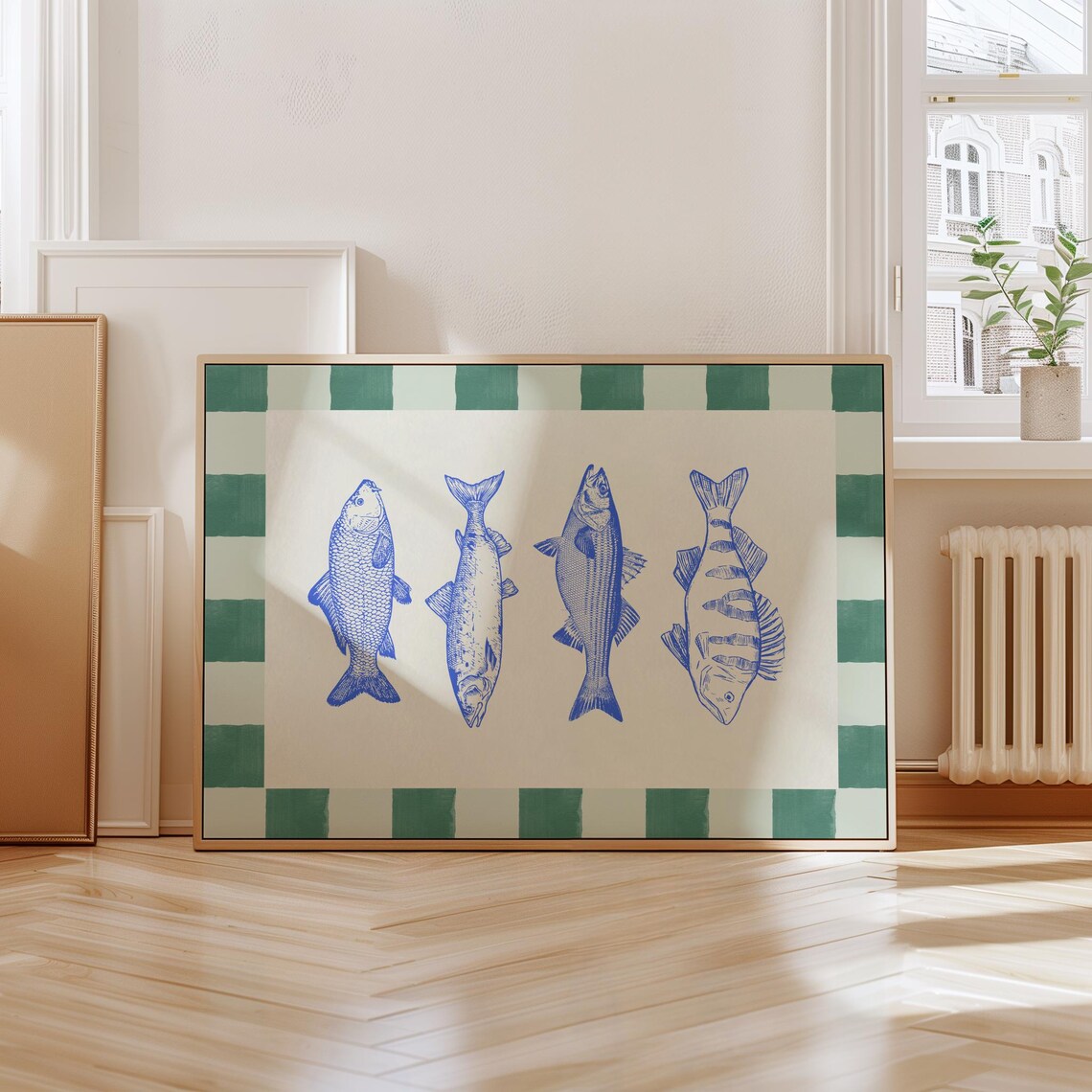 Catch Of The Day Nursery Coastal Cottagecore Art Print