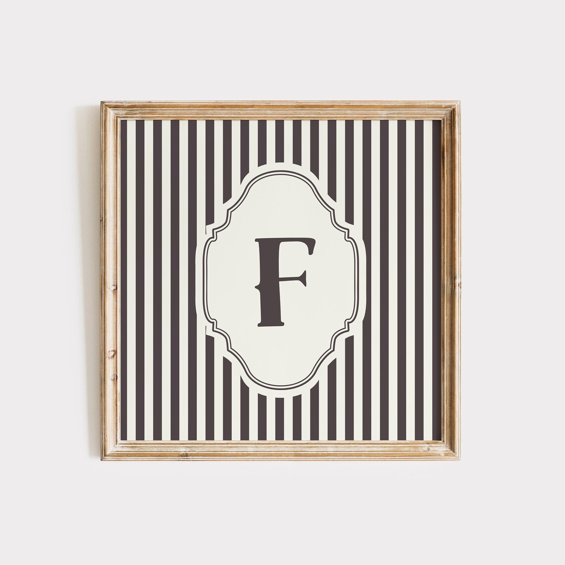 F Square Initial Personalized Watercolor Art Print - Image 4