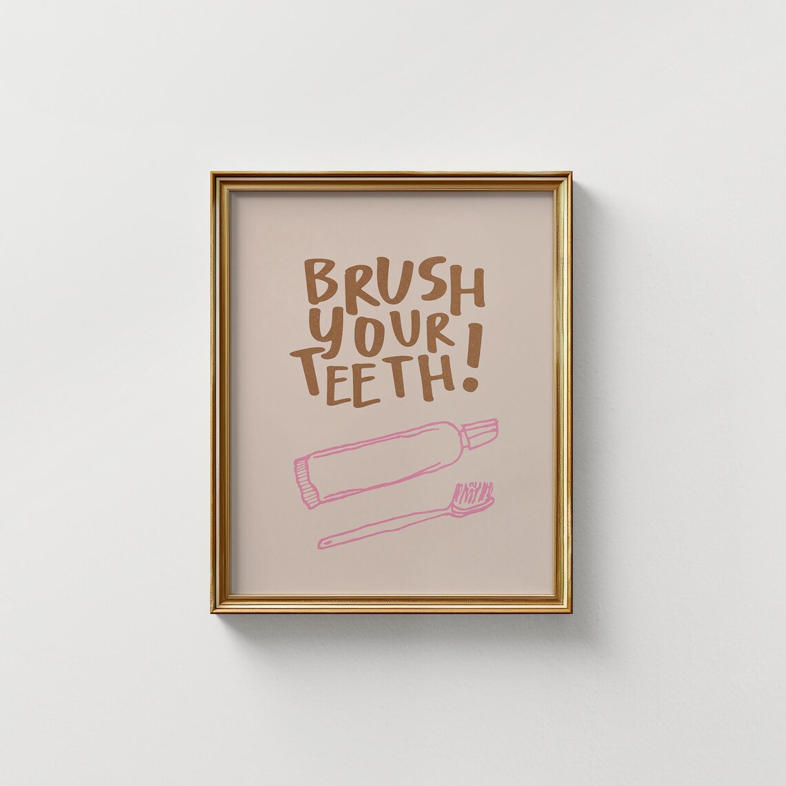 Brush Your Teeth Art Print, Kids Bathroom Decor - Image 2