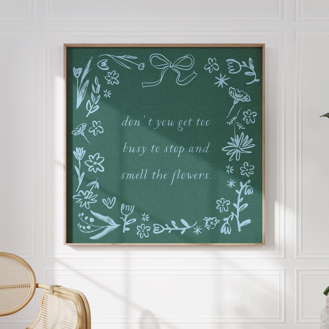 Don't Get Too Busy to Stop and Smell the Flowers Quote Poster - Image 4