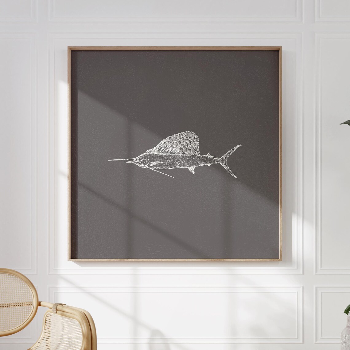 Charcoal Atlantic Fish, Nautical Illustration - Image 3