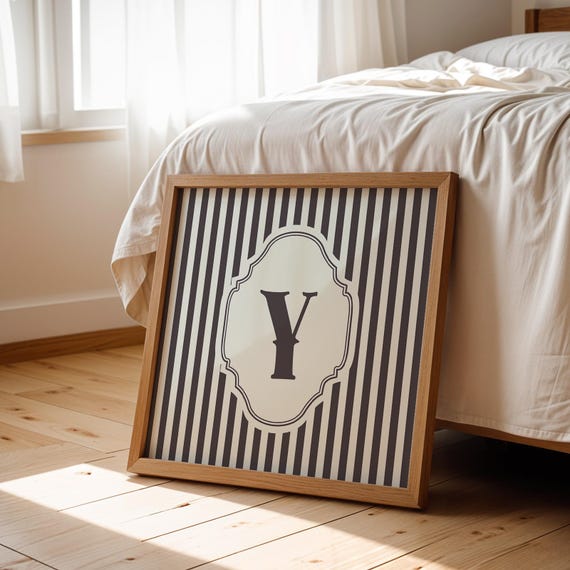 Y Square Initial Personalized Watercolor Gift