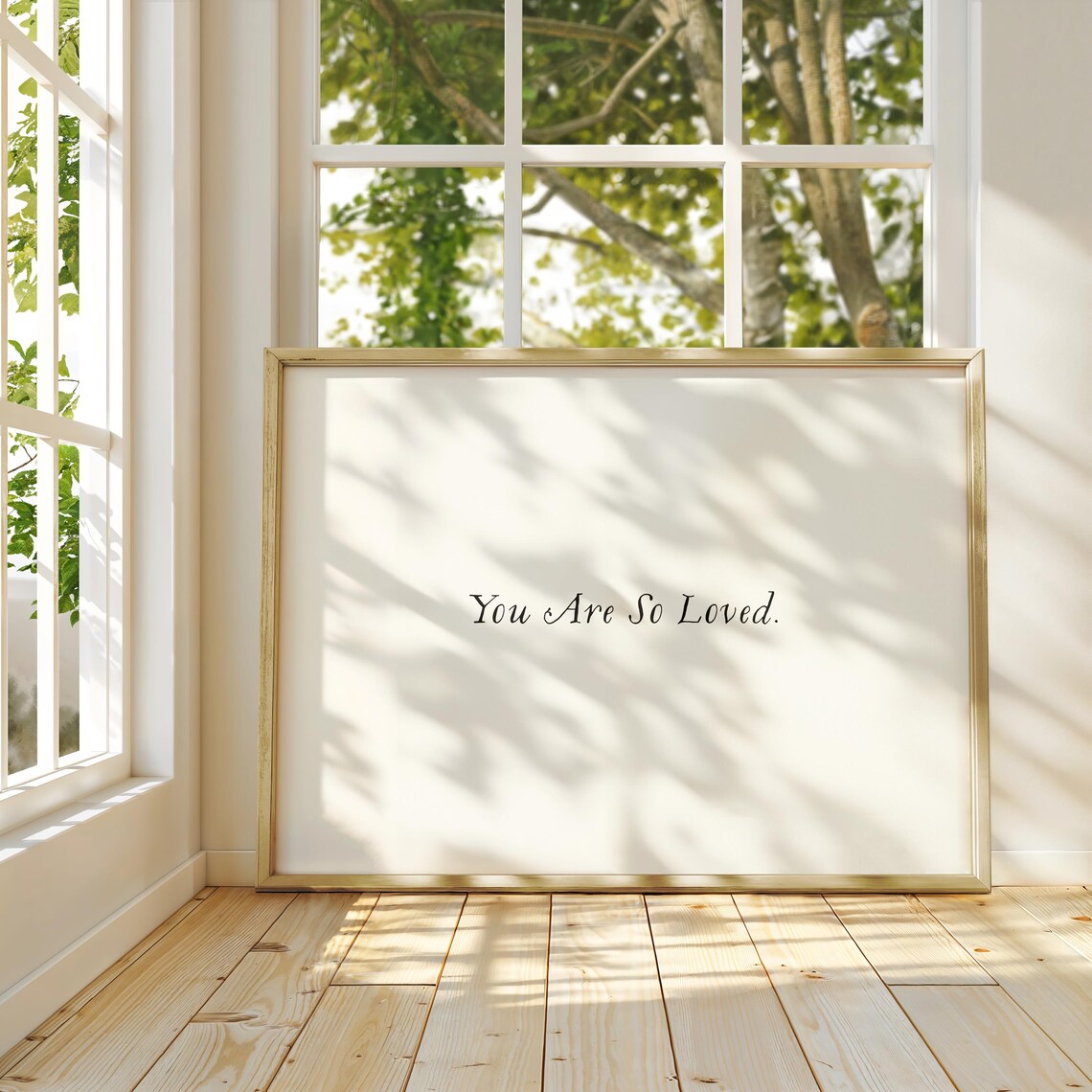 You Are So Loved Horizontal Minimalist Script Quote Nursery Decor Poster - Image 3