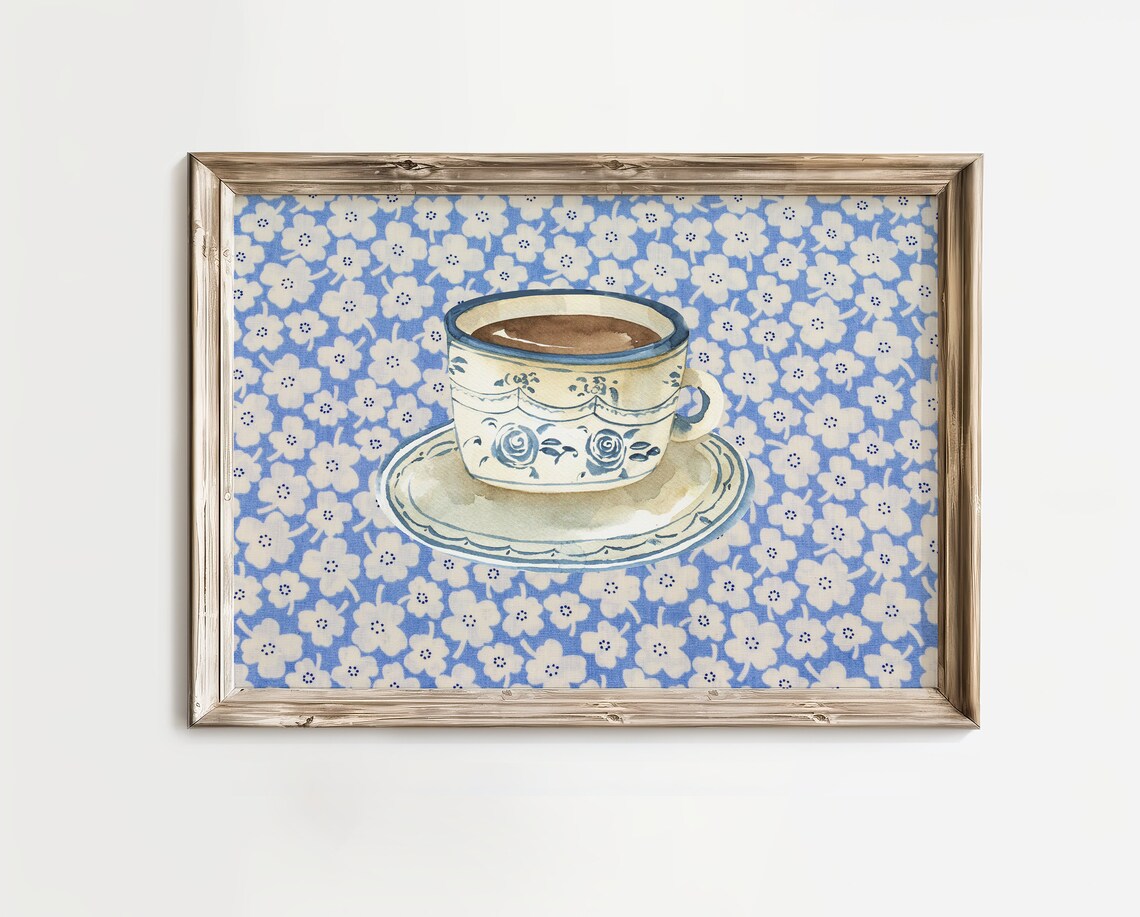 Coffee With Grandma Vintage Nursery Wall Art