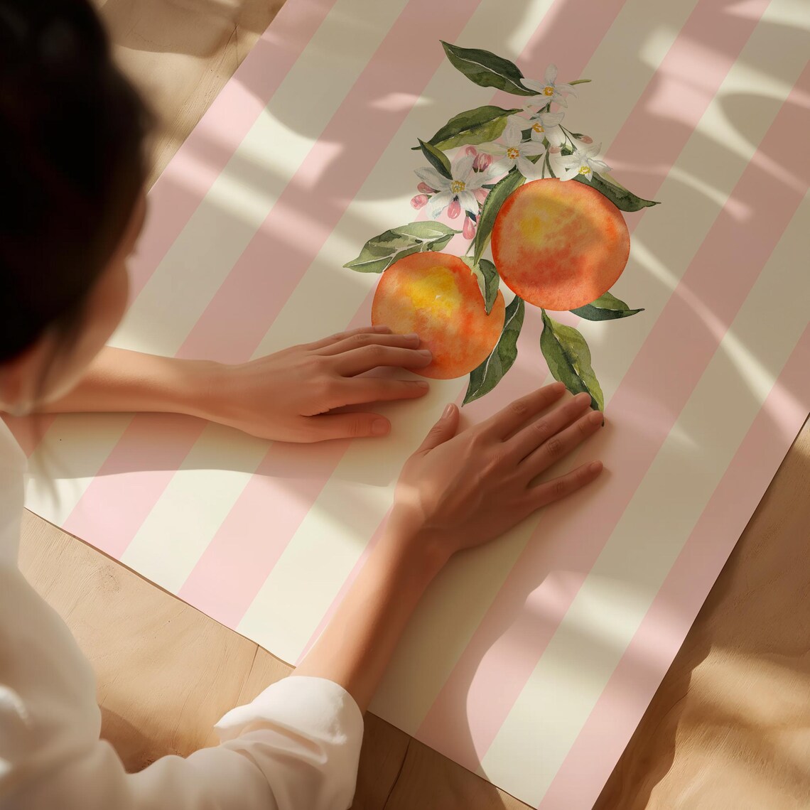 Orange Blossom Floral Art Print, English Garden Decor - Image 3