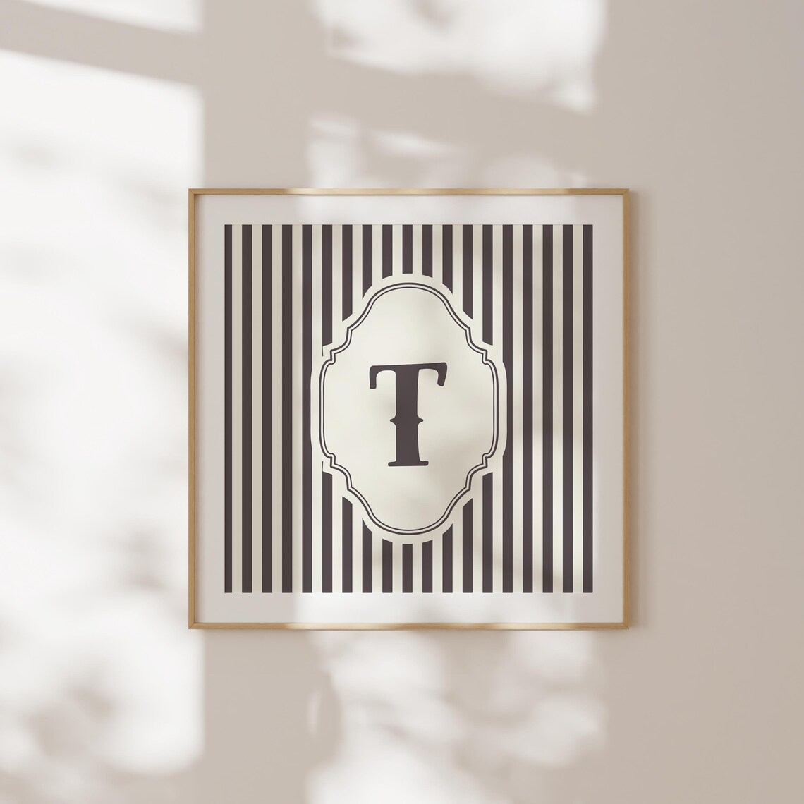 T Square Initial Personalized Watercolor Gift - Image 3