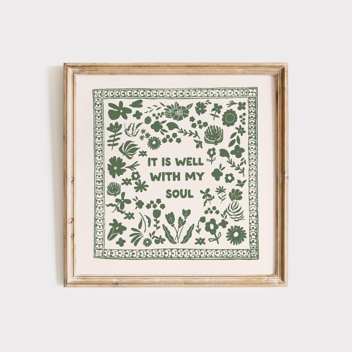It Is Well Christian Illustration Wall Art Print