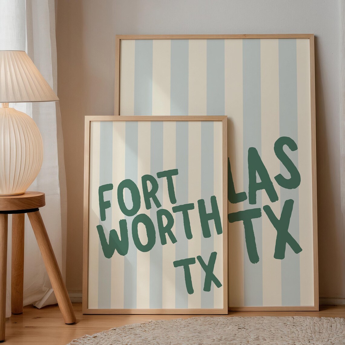Fort Worth Vertical Illustration, Personalized Gift