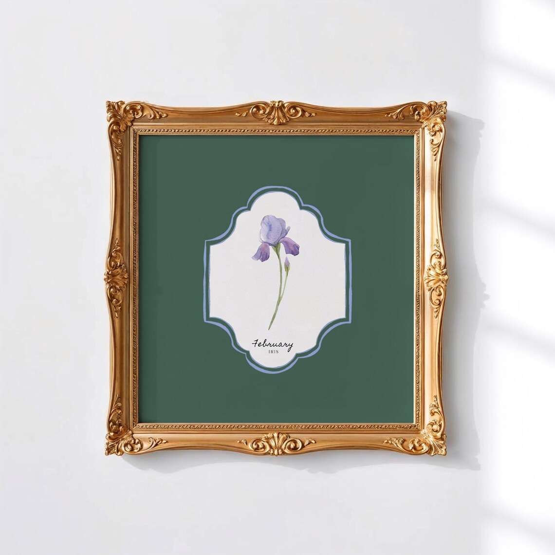February Birth Month Flower Personalized Art Print - Image 3