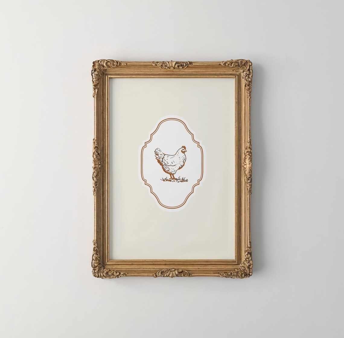 Chicken Illustration Art Print, Nursery Decor - Image 4