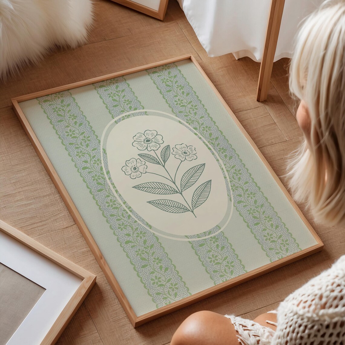 Floral Illustration Art Print, Vintage Botanical Decor - Image 2