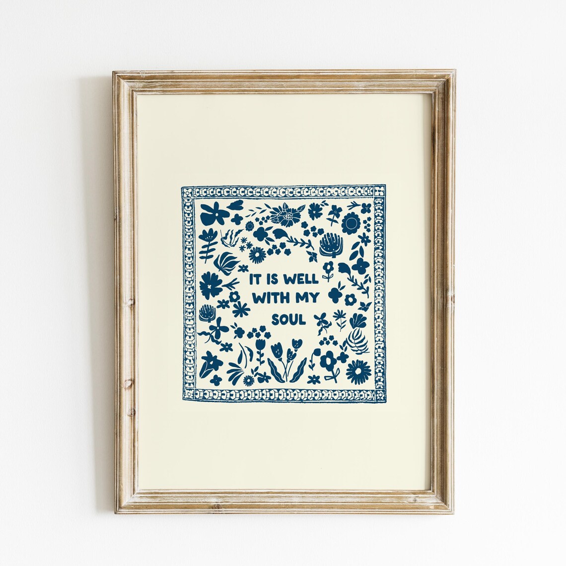 It Is Well With My Soul Vertical Print, Vintage Decor - Image 2