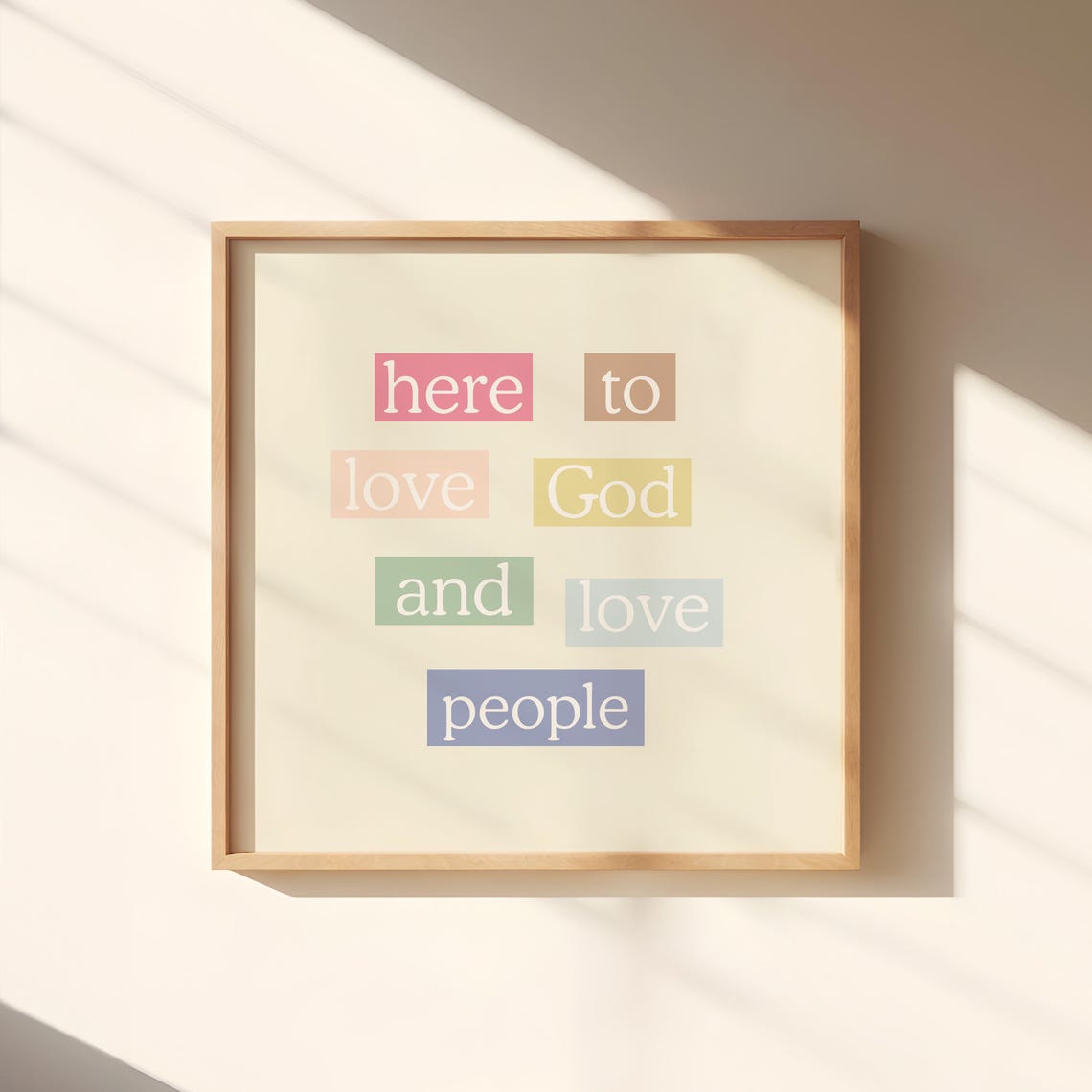 Here To Love God And Love People Quote Poster Christian Decor - Image 4
