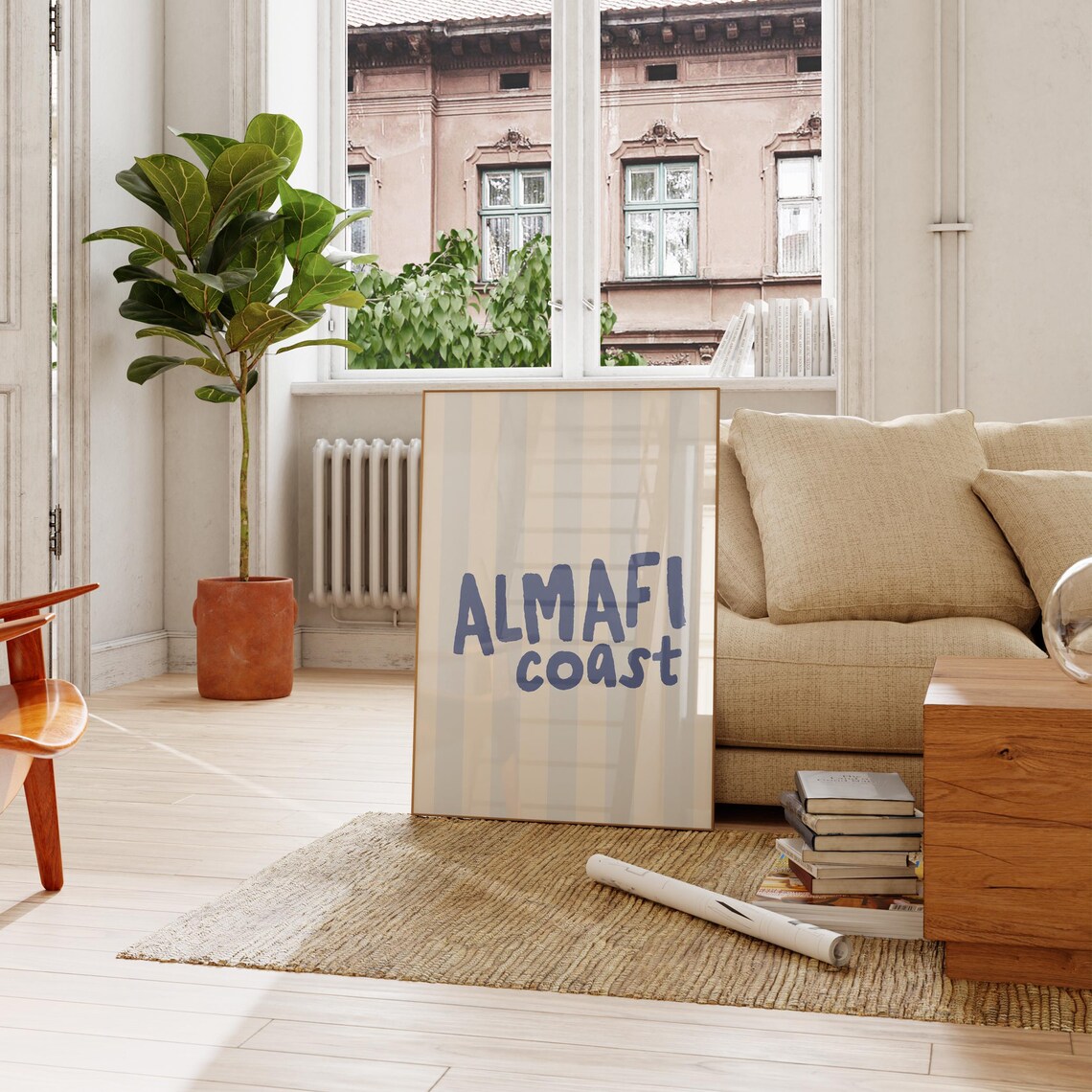 Almafi Coast Vertical Illustration, Personalized Gift - Image 2
