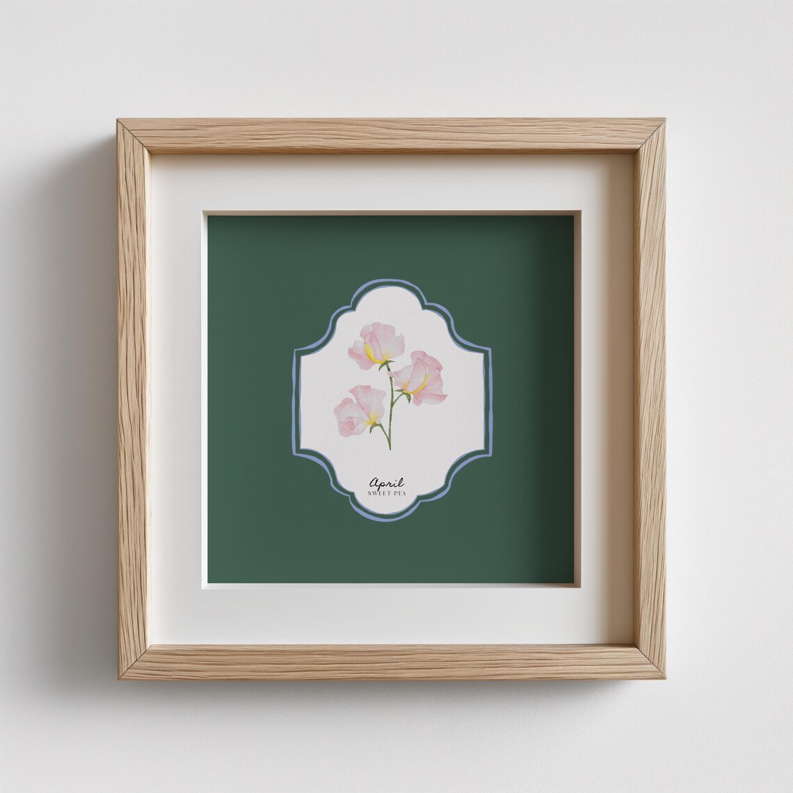April Birth Month Flower Personalized Gift Art Print - Image 2