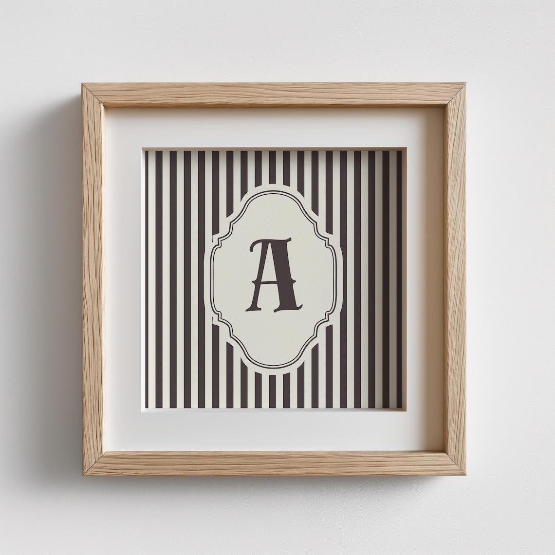 Square Initial Personalized Gift, Watercolor Art Print - Image 3