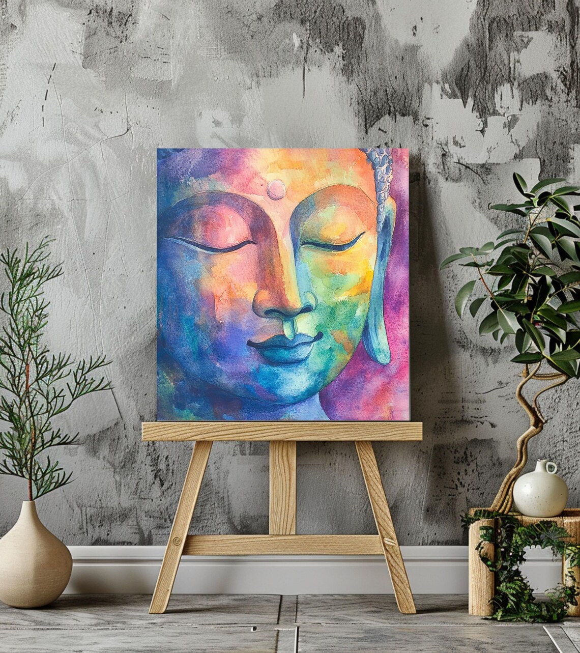 Watercolor Buddha Art Print, Zen Meditation Decor - Image 3