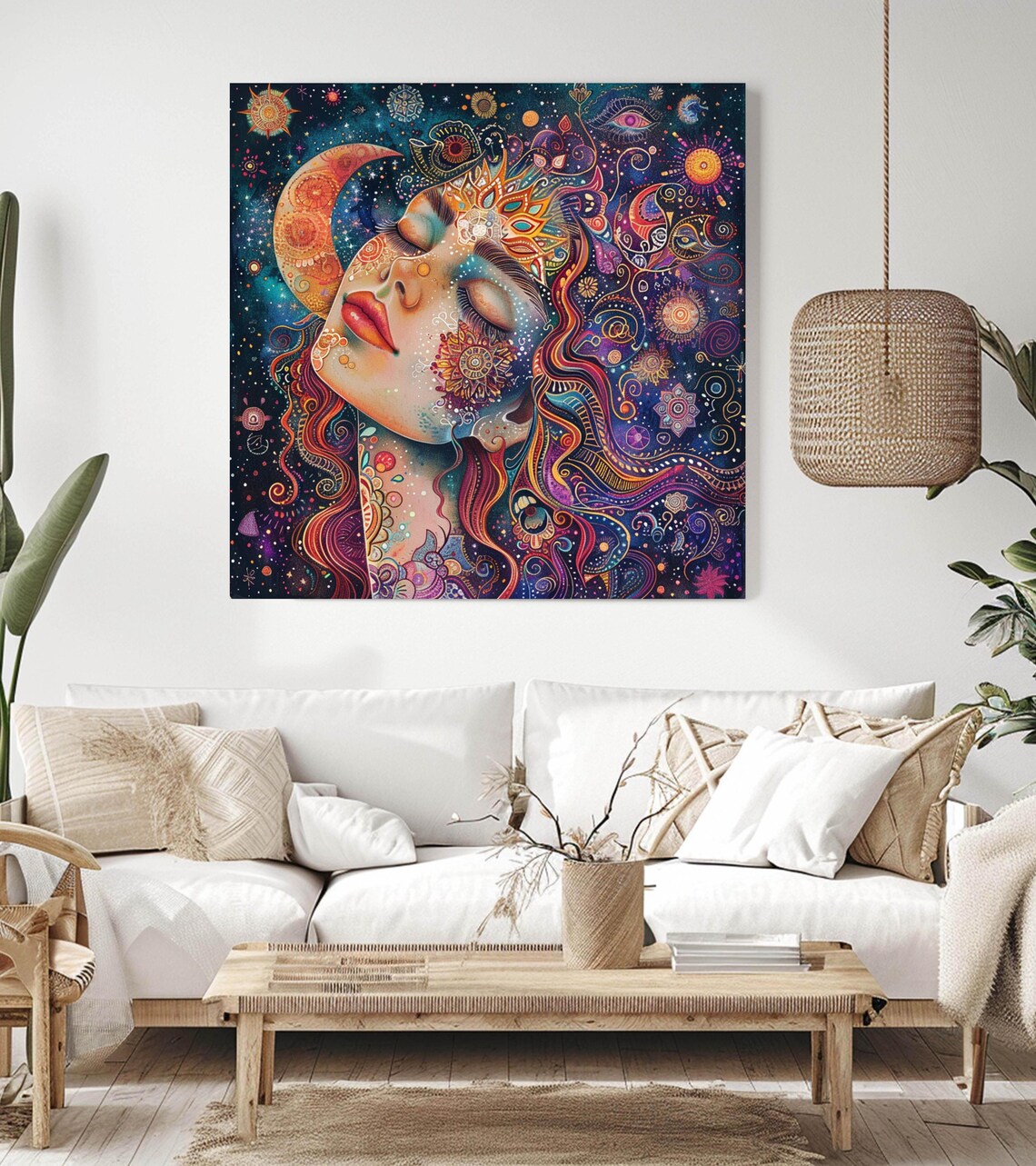 Celestial Woman Art Print, Mystical Goddess - Image 3