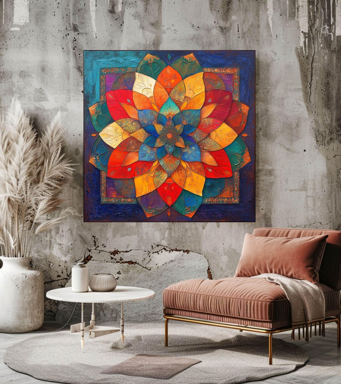 Colorful Mandala Art Print, Spiritual Meditation Accent - Image 5