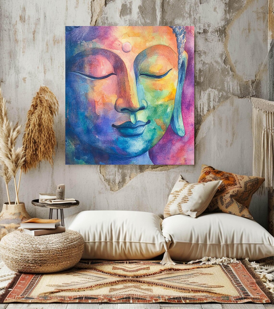 Watercolor Buddha Art Print, Zen Meditation Decor - Image 2