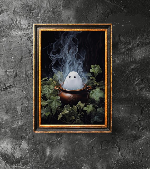 In Cauldron Fall Spooky Decor Cute Poster Witchy Wall Art Halloween Funny