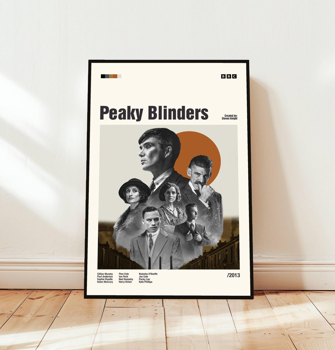 Peaky Blinders Midcentury Minimalist 2013 BBC Gangster TV Art Poster