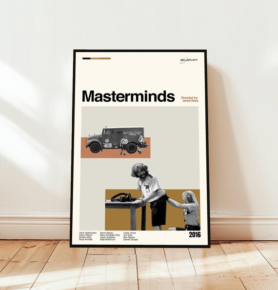 Masterminds 2016 Minimalist Movie Poster Heist Comedy Fan Art