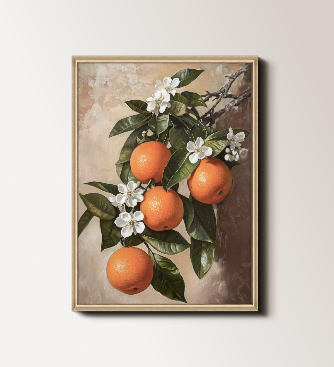 Rustic Oranges Painting Orange Still Life Painting Artwork Oranges Print Art Rustic Kitchen Wall Art Citrus Fruit 050
