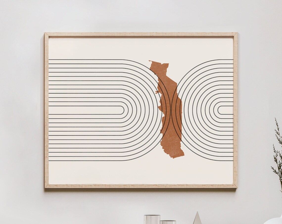 Togo Mid-Century Map Retro Decor Art Print