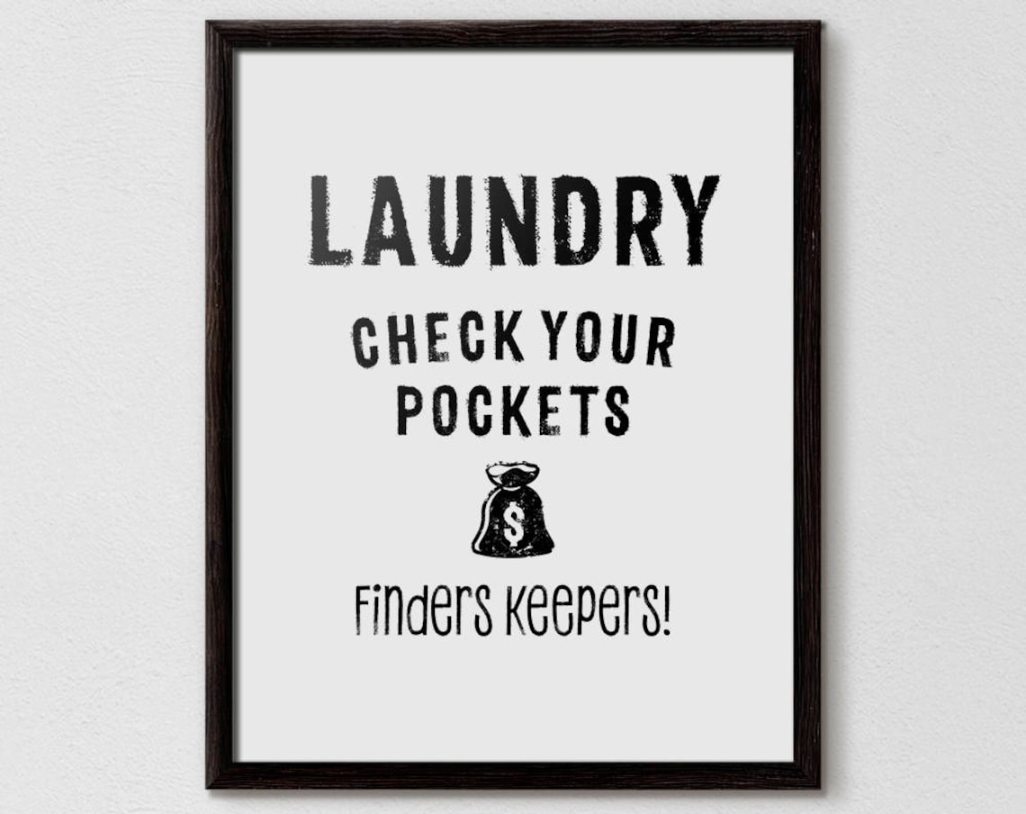 Laundry Sign Funny Laundry Room Wall Art Print
