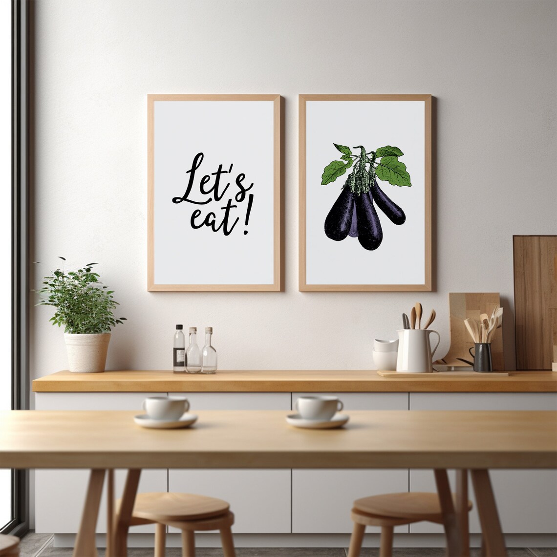 Lets Eat Kitchen Sign Art Print, Dining Room Decor - Image 2