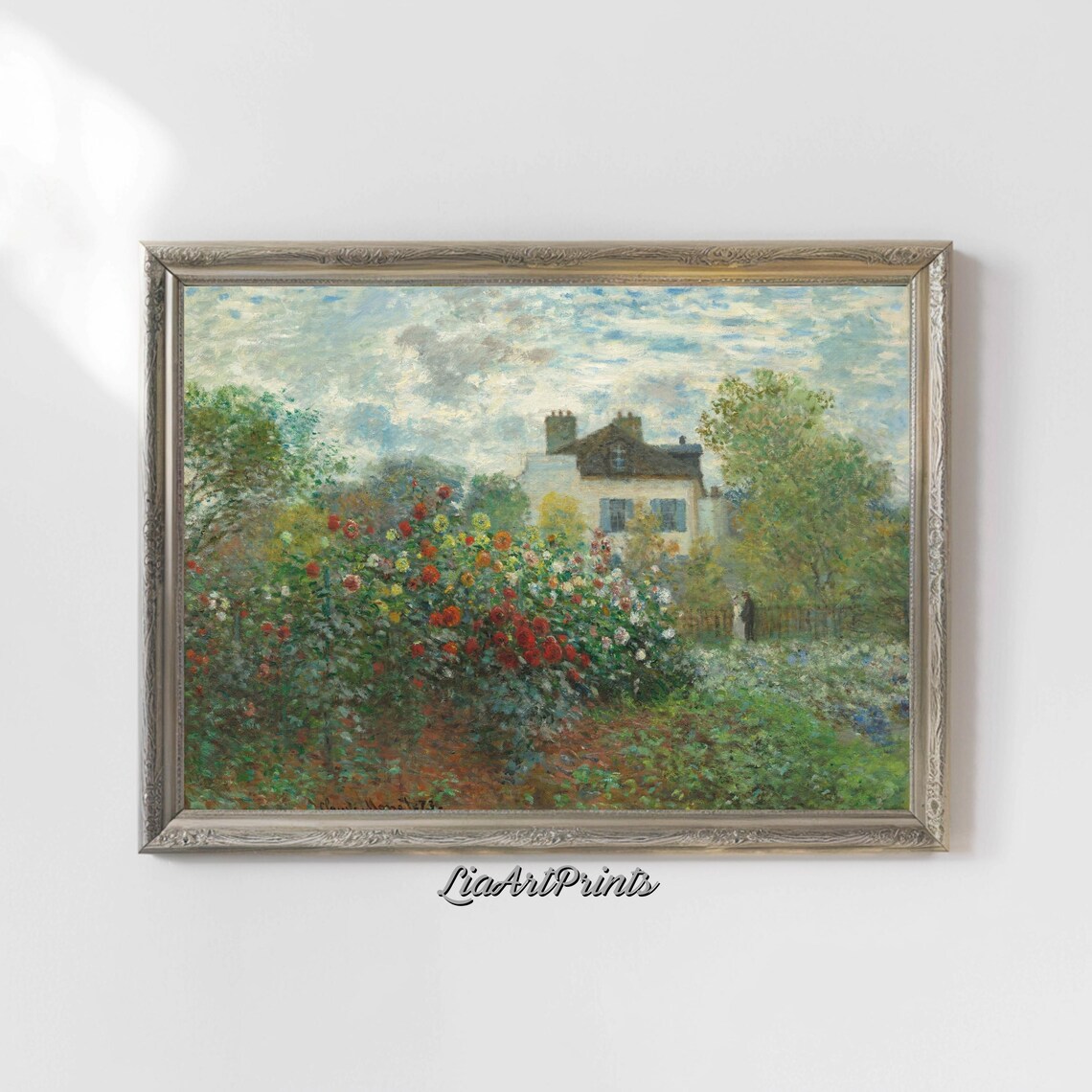Claude Monet Artist Garden Argenteuil Dahlia Beds Impressionist Floral Poster - Image 5