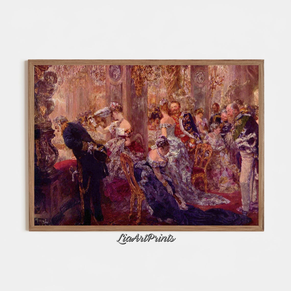 Elegant Ballroom Dance Vintage Party Impressionist Romantic Art Poster - Image 2