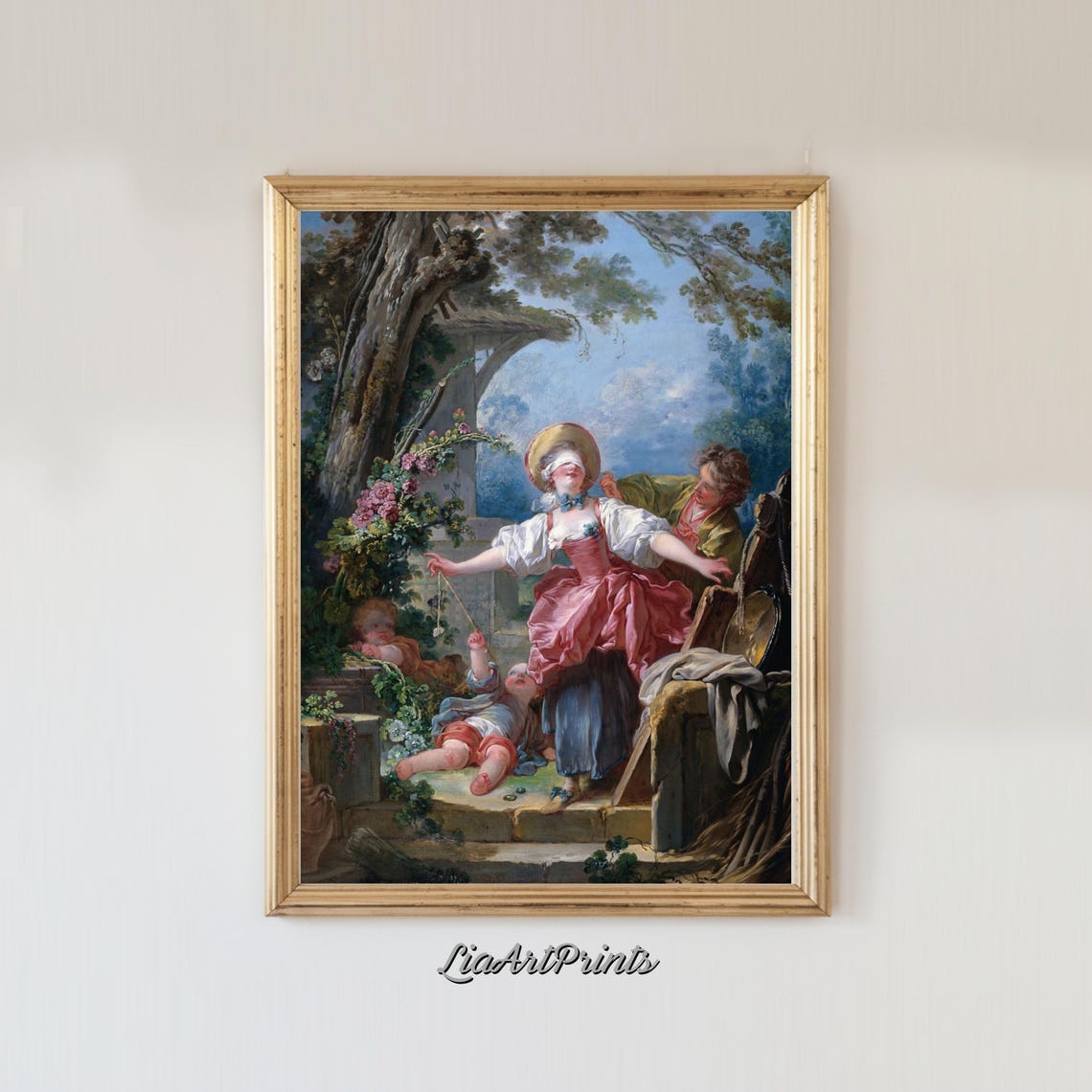 Jean Honore Fragonard Blind Mans Bluff Garden Game Rococo Art Poster - Image 4