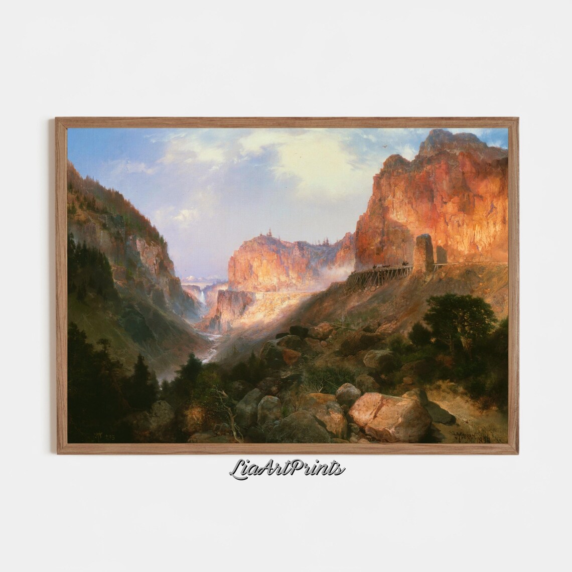 Majestic Red Canyon Sunrise Vintage Western Landscape Nature Poster - Image 3