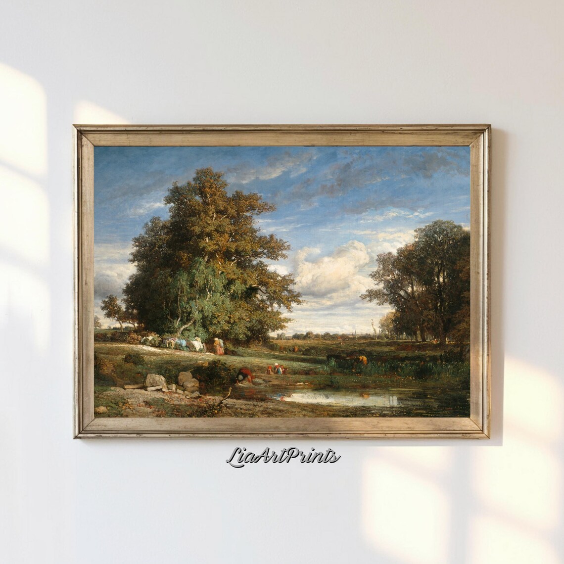 Rural Landscape With Workers, Agricultural Scene