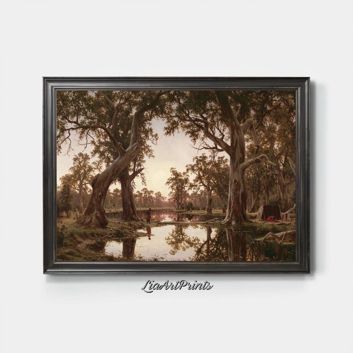 Peaceful Forest Reflection, Rustic Nature Decor - Image 4