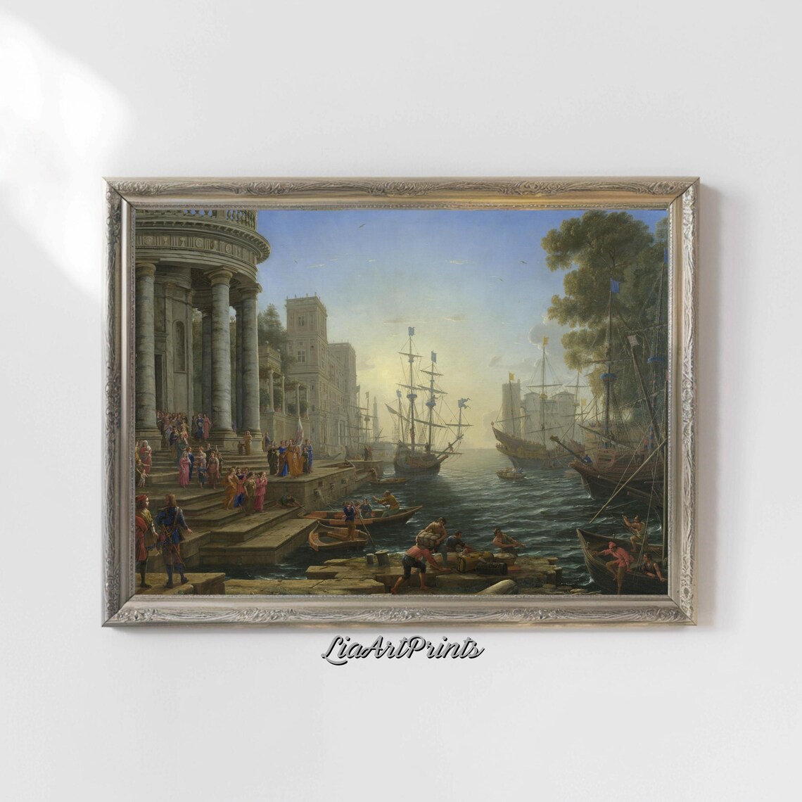 Classical Harbor Scene Vintage Seaport Baroque Ships Nautical Art Poster - Image 4