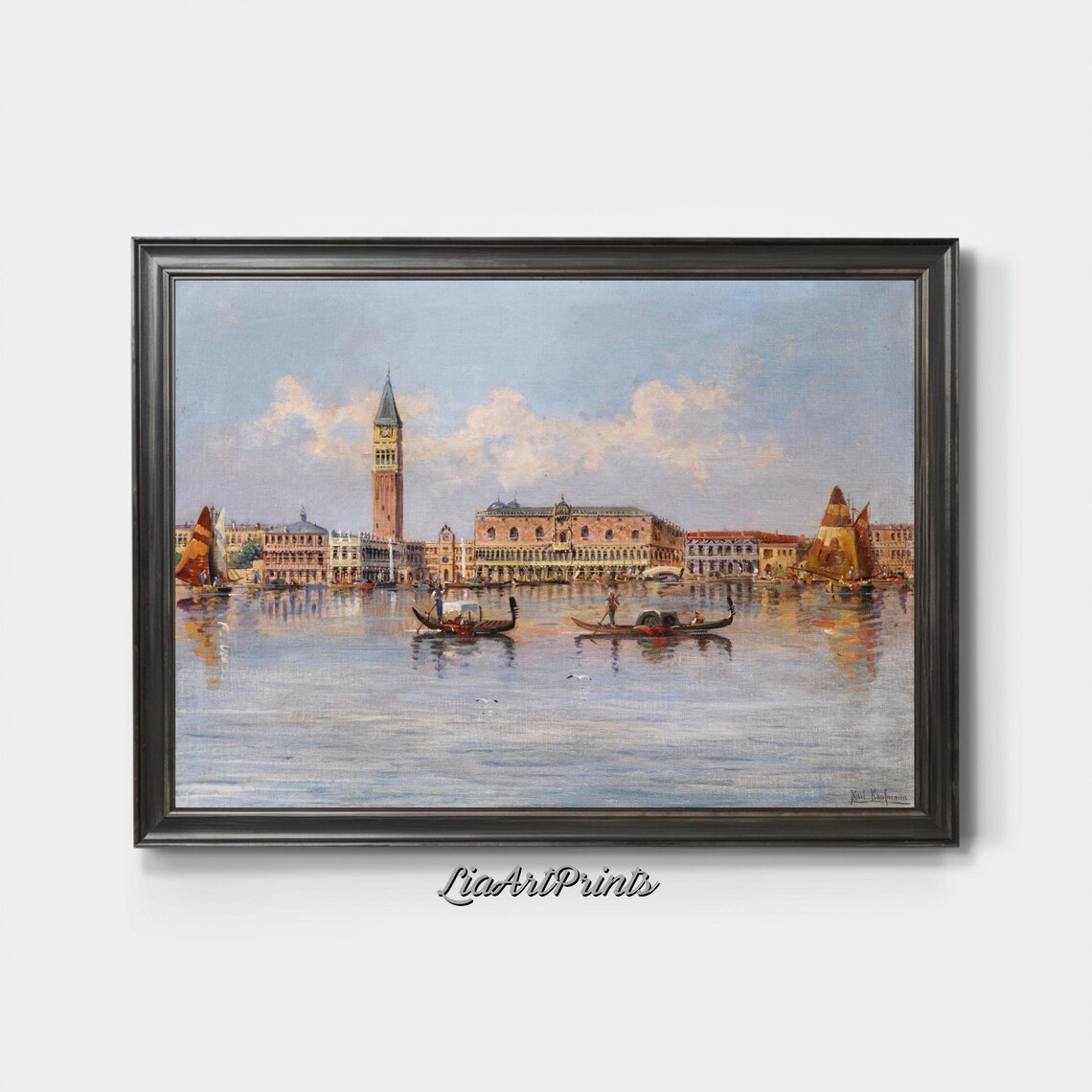 Venice Waterfront, Italian Cityscape Art Print - Image 3