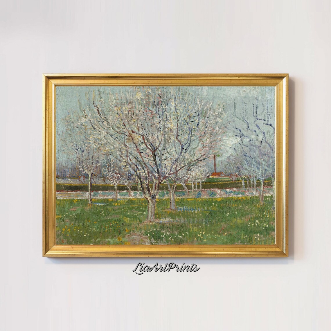 Blossoming Orchard, Van Gogh-Inspired Springtime Scene - Image 2