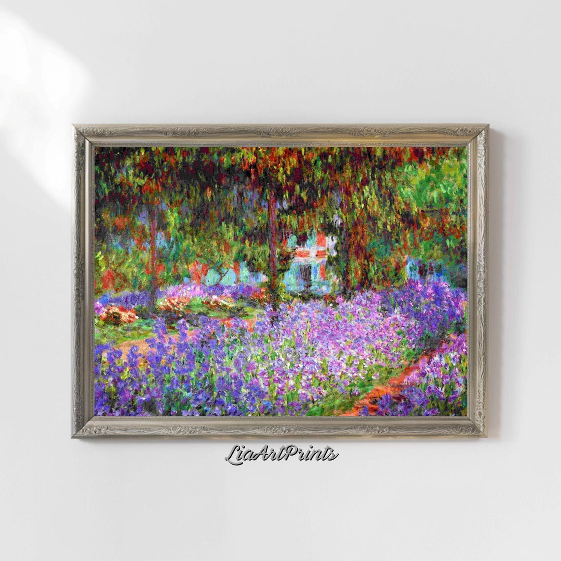 Monet Inspired Flower Garden Impressionist Art Print Vibrant Botanical Wall Art Garden Lovers Decor - Image 4
