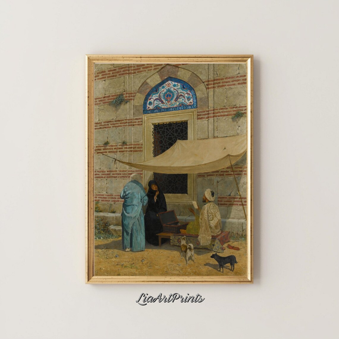 Oriental Street Scene Tiled Arch Historic Vintage Bazaar Poster - Image 5