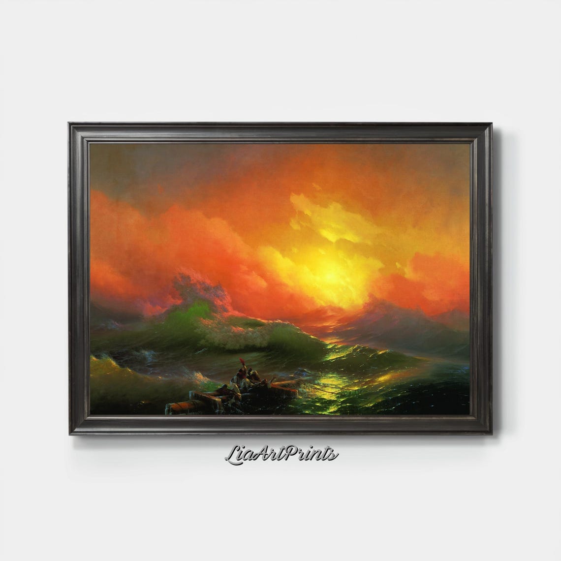 Ivan Aivazovsky The Ninth Wave Dramatic Stormy Sea Shipwreck Poster - Image 3