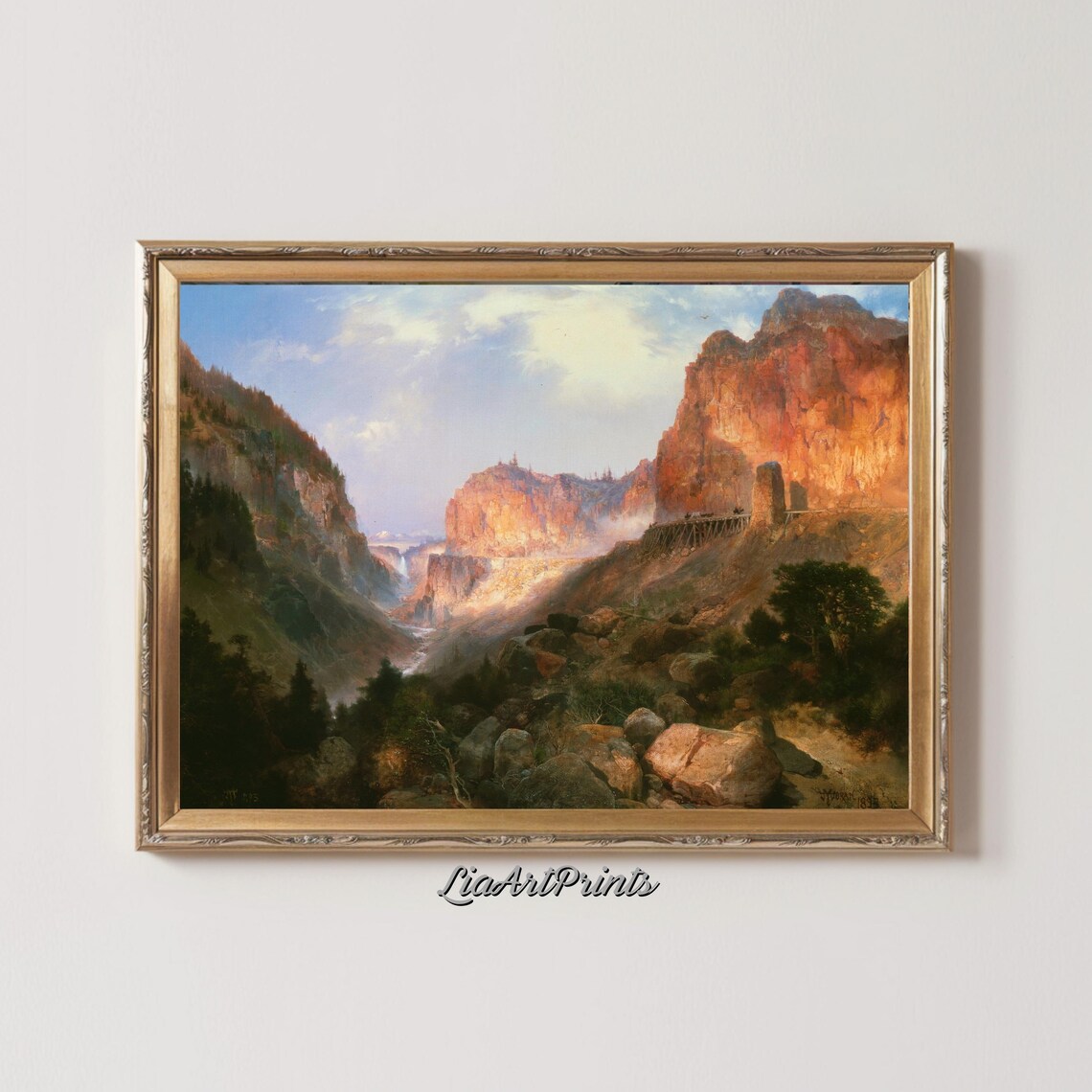 Majestic Red Canyon Sunrise Vintage Western Landscape Nature Poster - Image 2