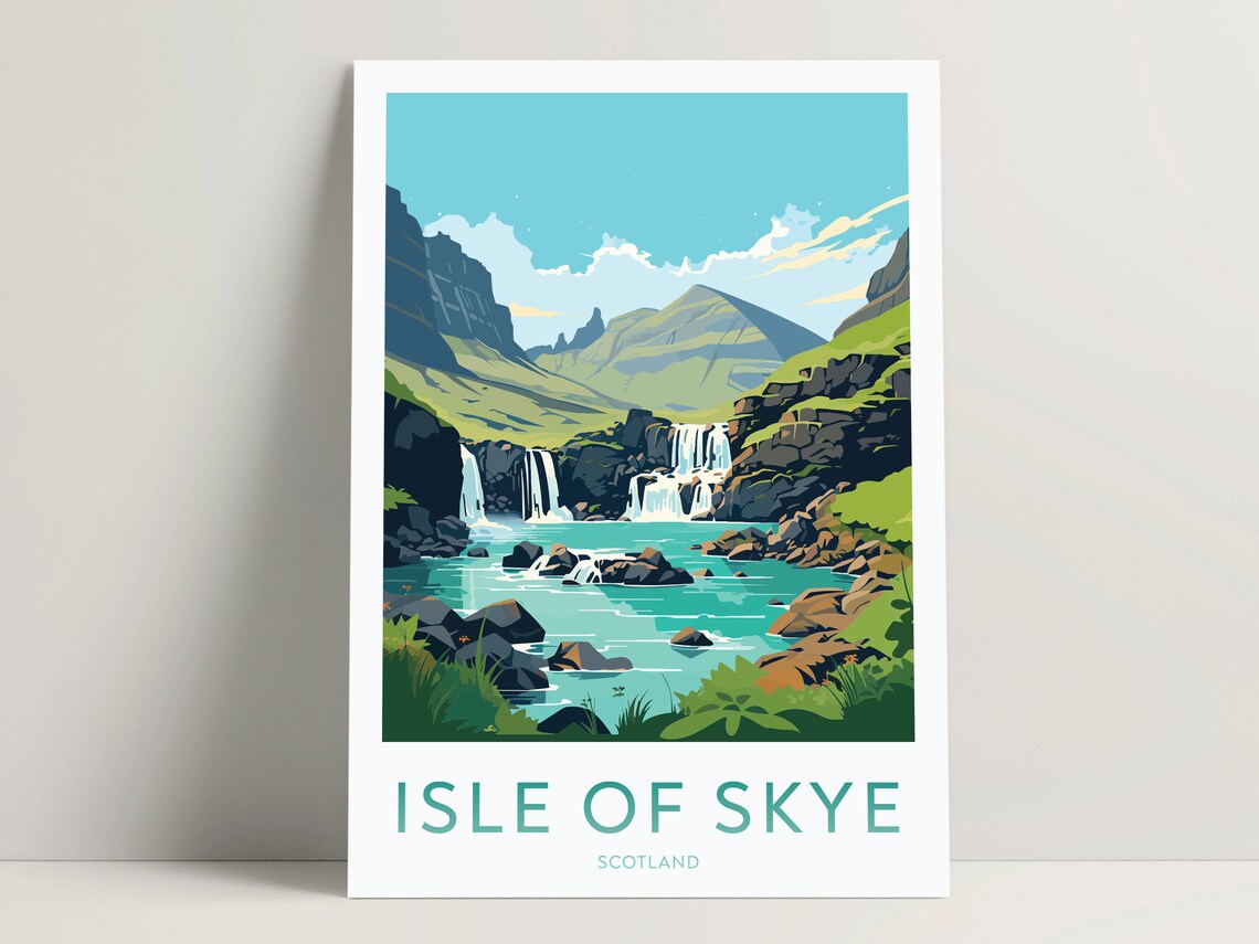 Isle Of Skye Poster Isle Of Skye Print Fairy Pool Poster Isle Of Skye Gifts Ideas Scotland Wall Art Decor 068