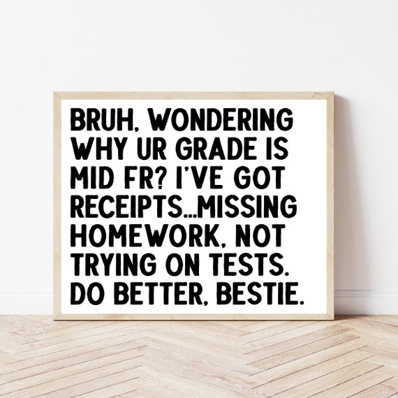 Middle School Math Classroom Decor Funny Rules Poster