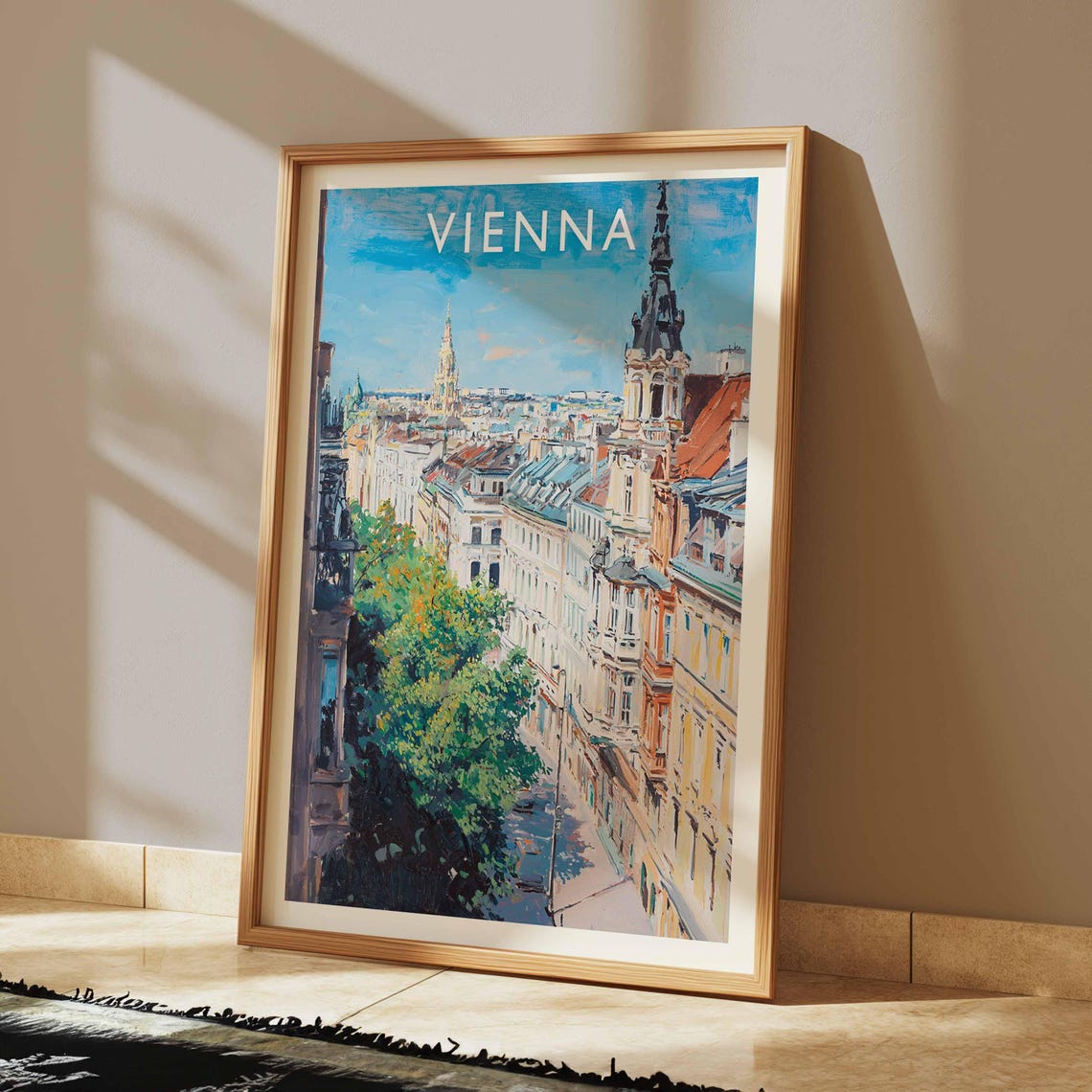 Vienna Historic Old Town Street Architecture Travel Art Poster - Image 4