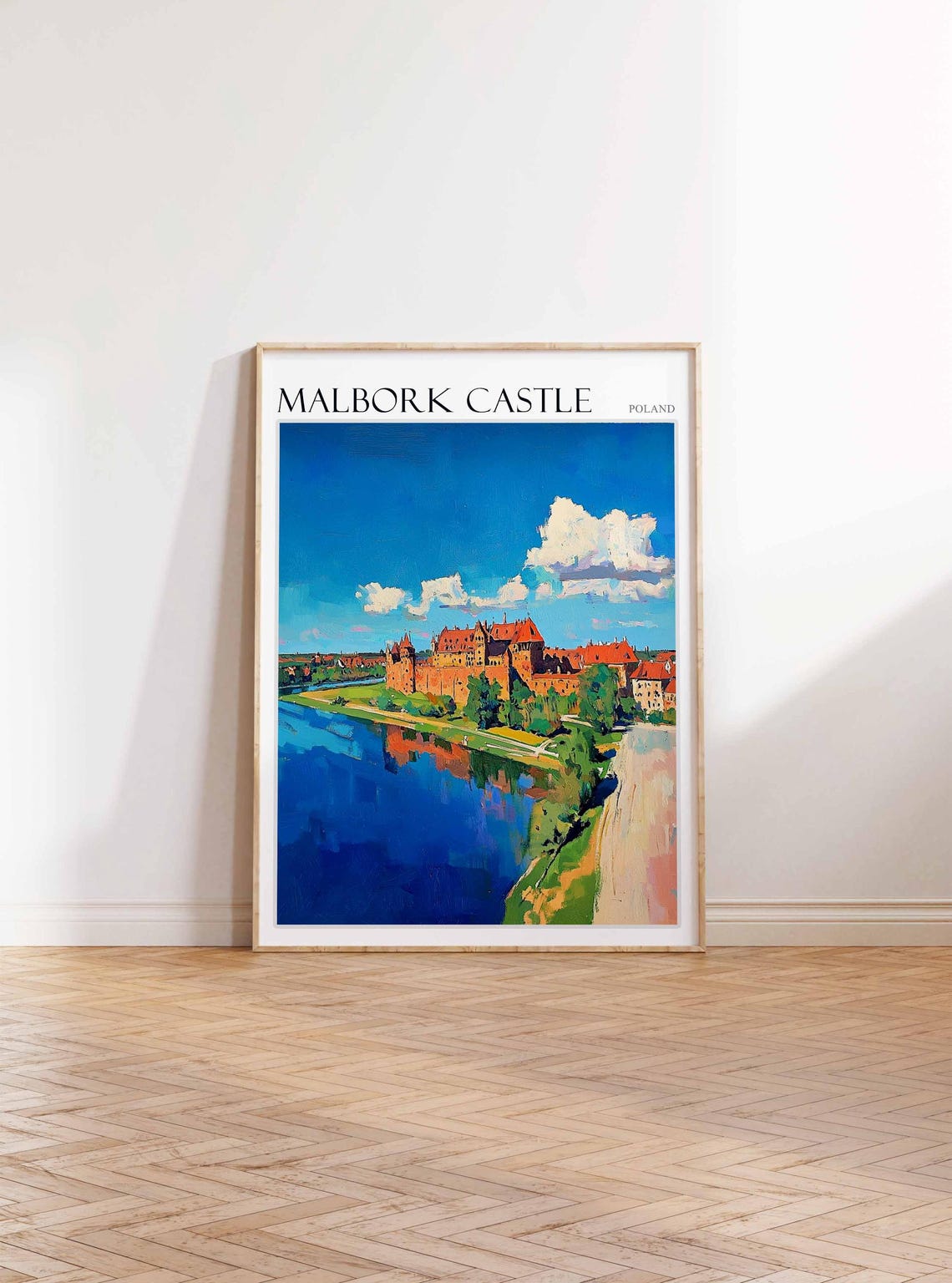 Malbork Castle Poland Riverside Fortress Brick Castle Art Poster - Image 4