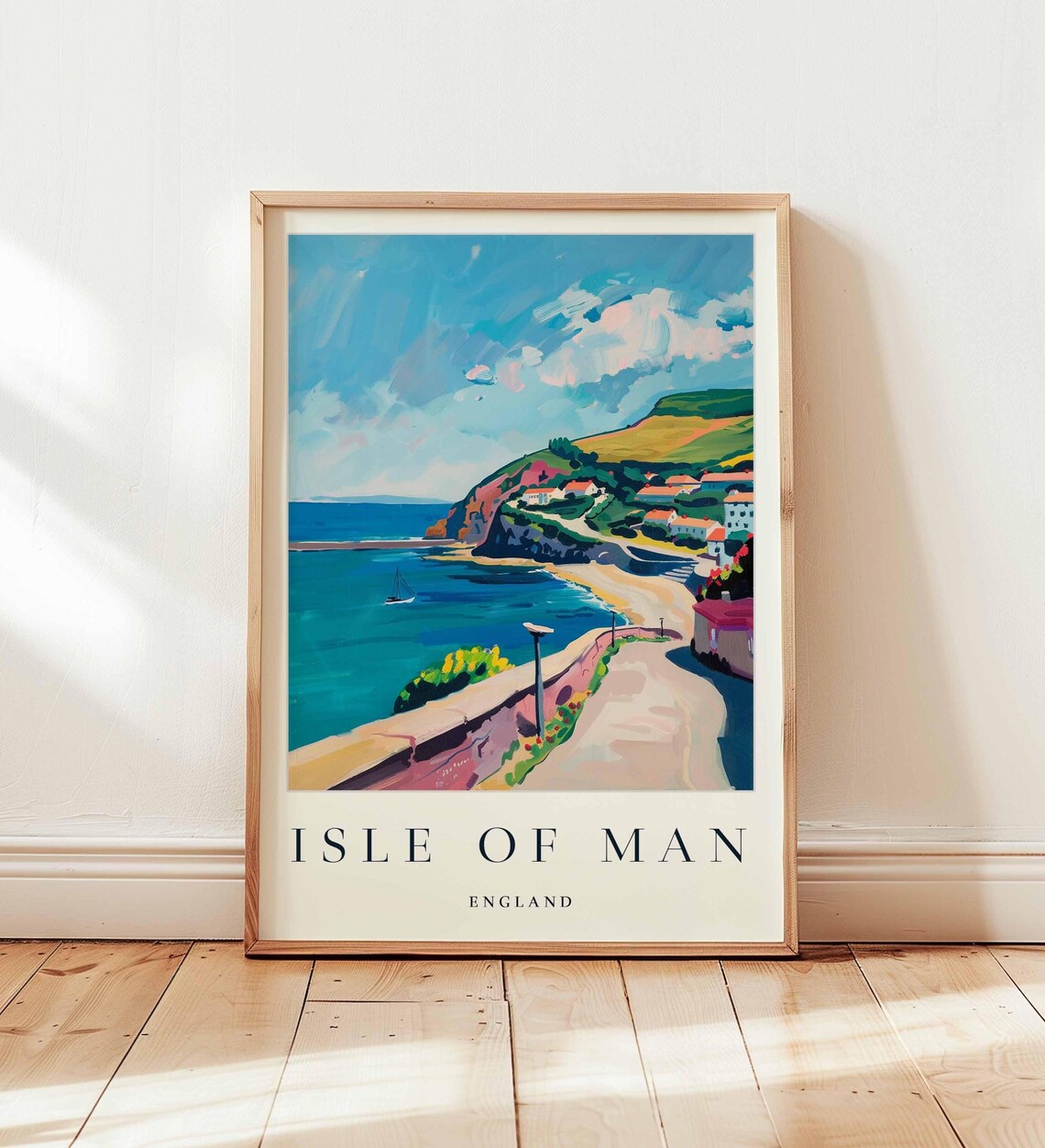 Isle Of Man Travel Poster, British Isles Coastal Art Print