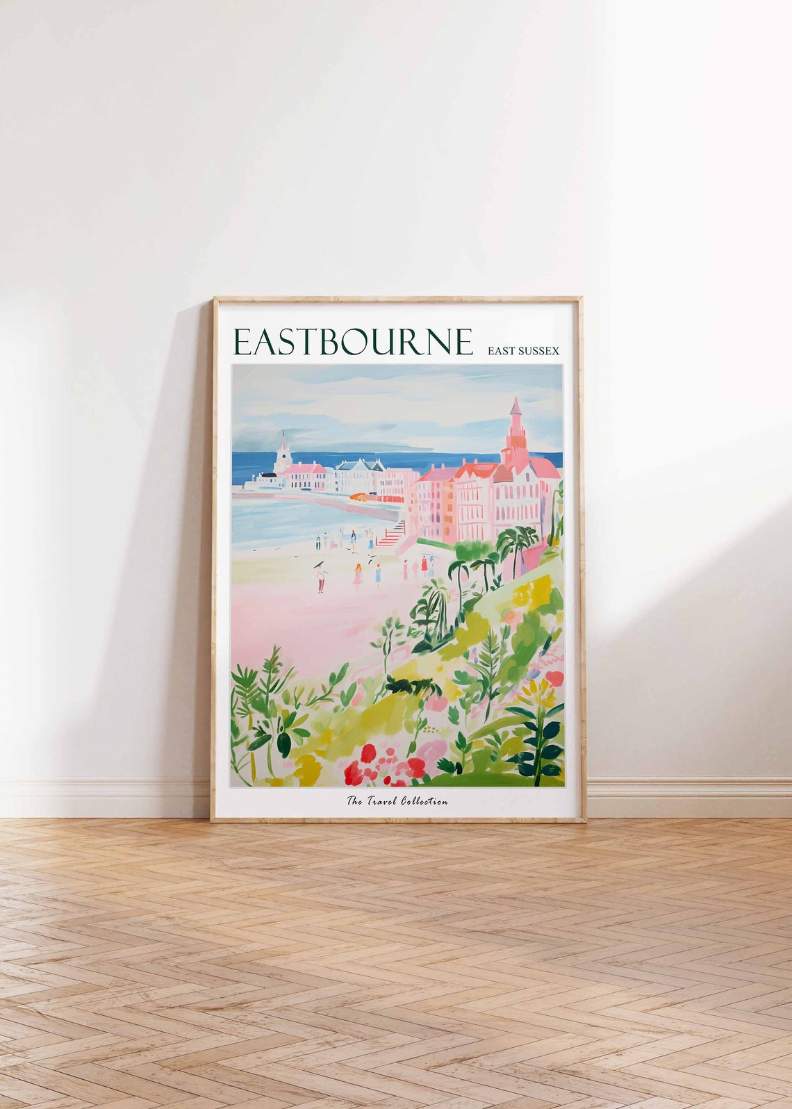Eastbourne Poster Eastbourne Travel Print East Sussex Travel Poster British Decor Tropical Decor Sea Print Eastbourne Gift - Image 2
